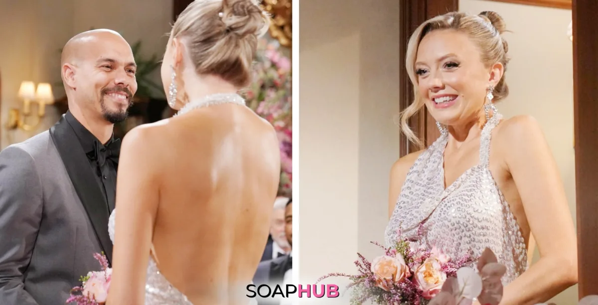 Young and Restless Spoilers November 13 Abby and Devon with the Soap Hub logo.