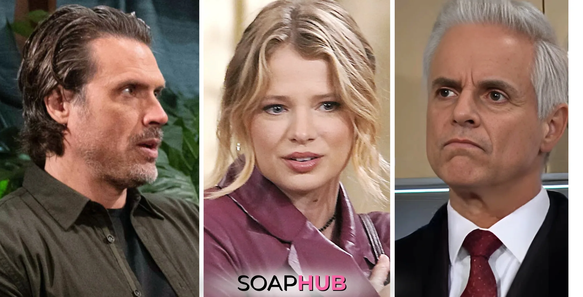 Young and the Restless Spoilers Weekly Update December 2-6 Nick, Summer, and Michael with the Soap Hub logo.