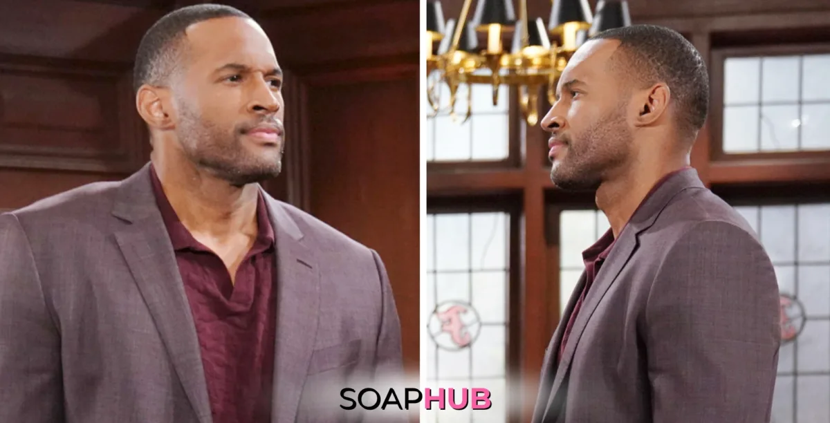 Bold and the Beautiful Carter Walton with the Soap Hub logo.