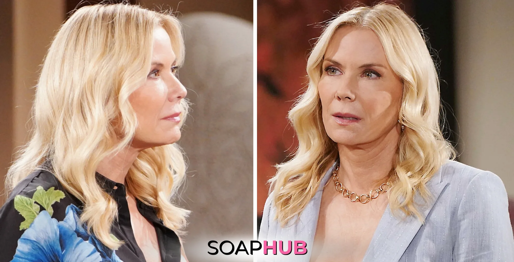 Bold and the Beautiful Brooke with the Soap Hub logo.