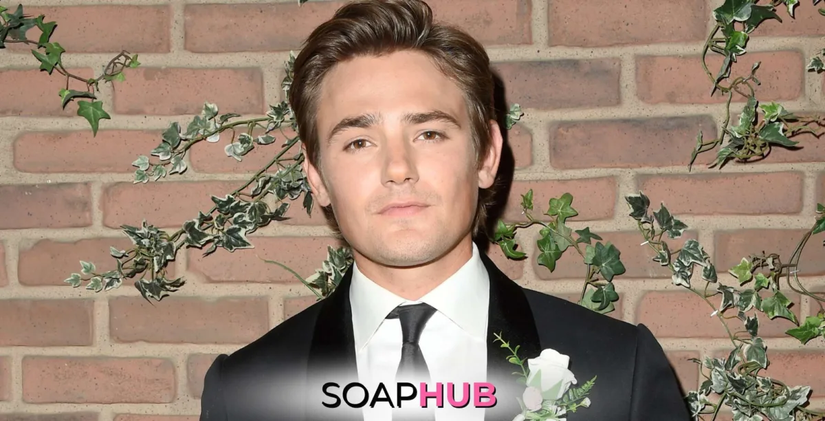 Days of our Lives Carson Boatman with the Soap Hub logo.