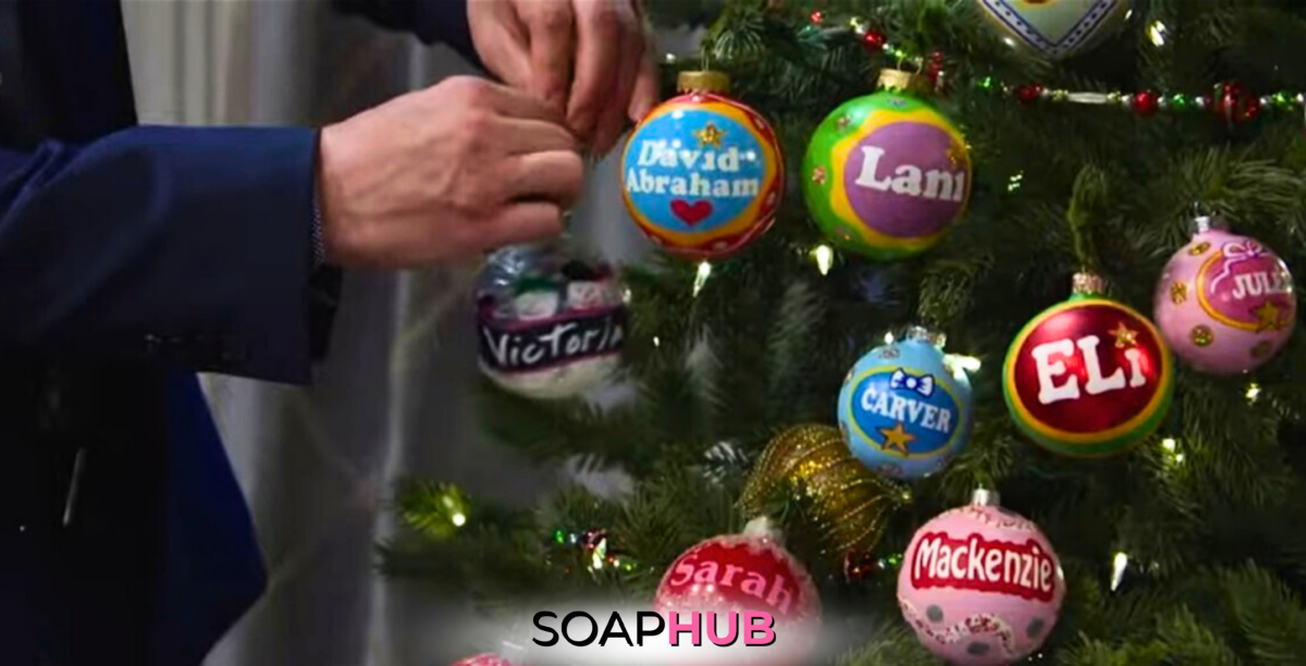 Horton ornaments on Days of our Lives with the Soap Hub logo across the bottom.