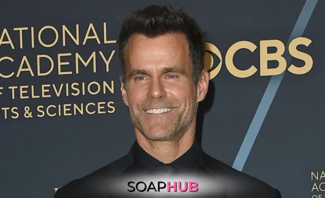 General Hospital Cameron Mathison with the Soap Hub logo.