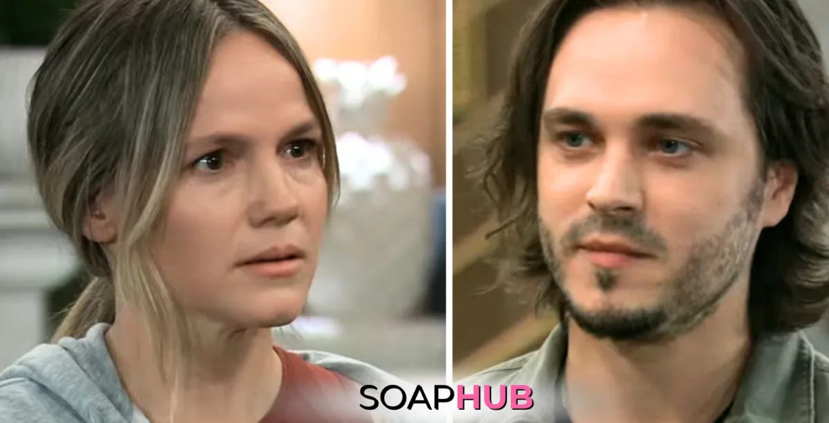 Lulu and lucky on the December 3, 2024 episode of General Hospital with the Soap Hub logo across the bottom.