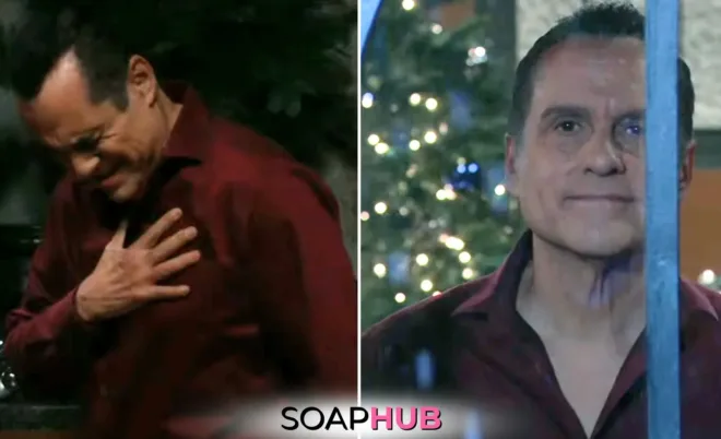 Sonny on the December 26, 2024 episode of General Hospital with the Soap Hub logo across the bottom.