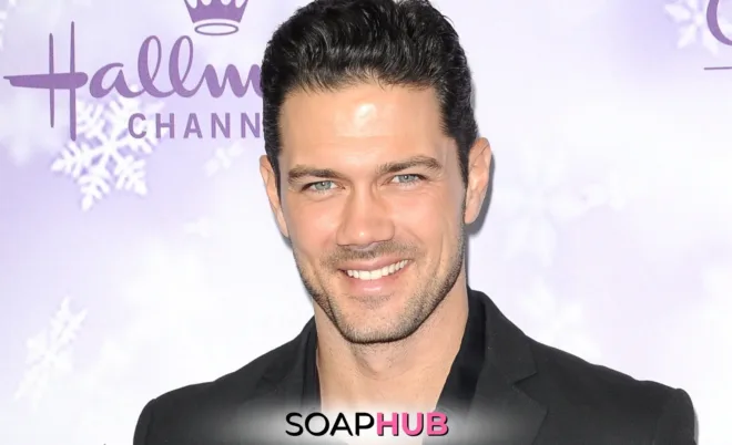 General Hospital Ryan Paevey with the Soap Hub logo.