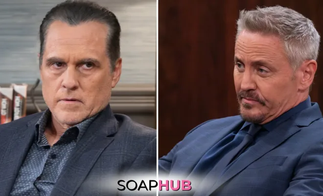 Brennan and Sonny clashing are in the spoilers for the Monday, December 23 episode of General Hospital, with Soap Hub logo