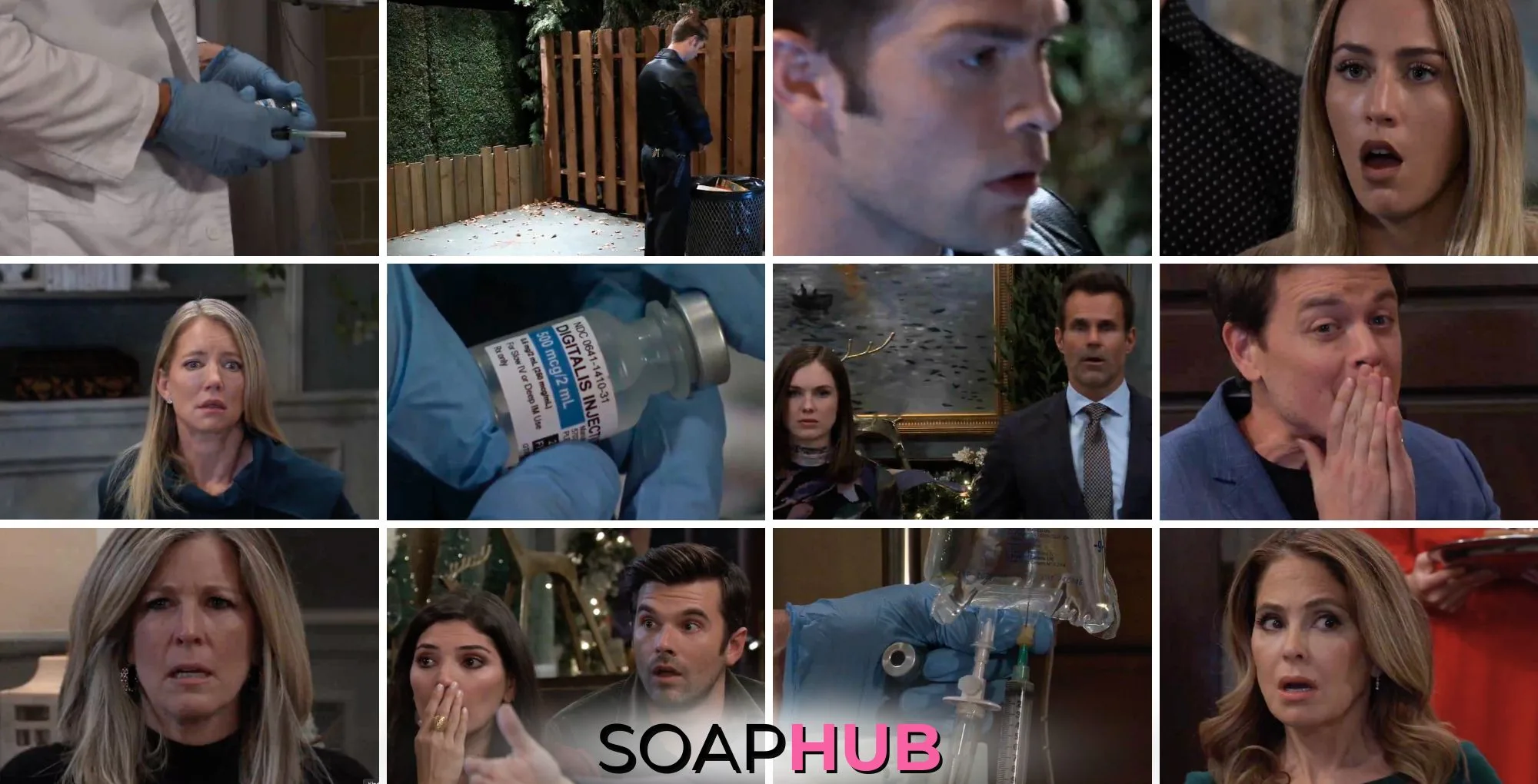 General Hospital spoilers preview collage for the week of December 9, with the Soap Hub logo