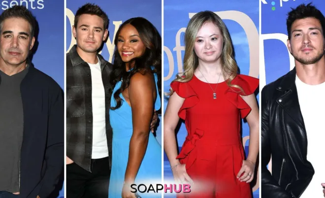 Days of our Lives cast with the Soap Hub logo.