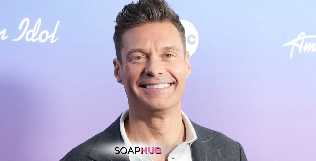 Wheel of Fortune Ryan Seacrest with the Soap Hub logo.