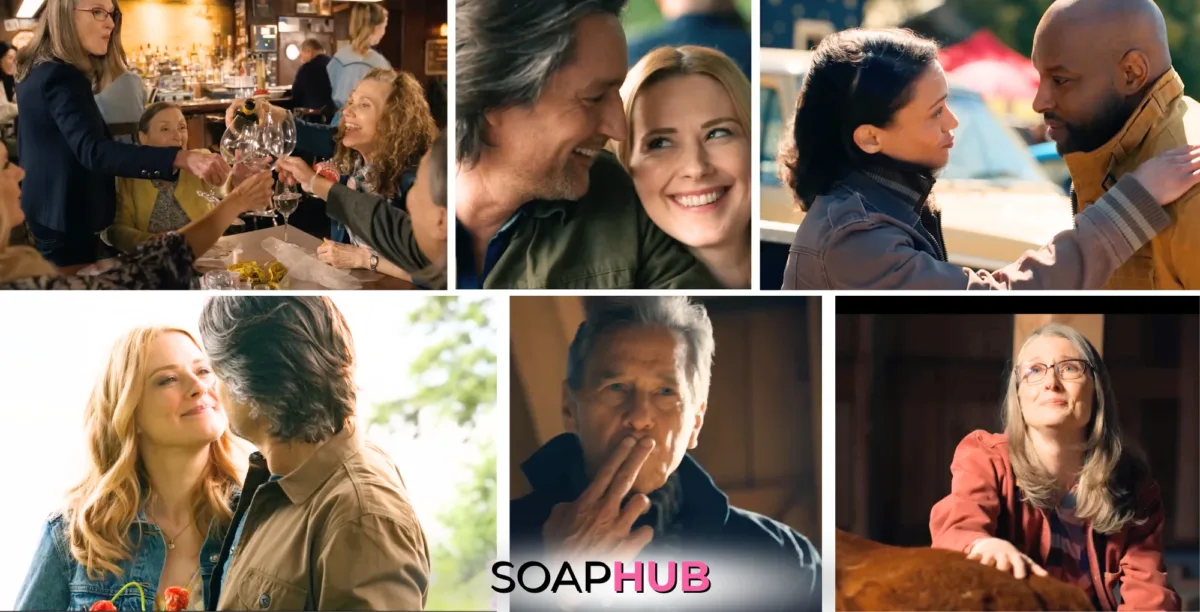 Virgin River season six video preview collage, with the Soap Hub logo