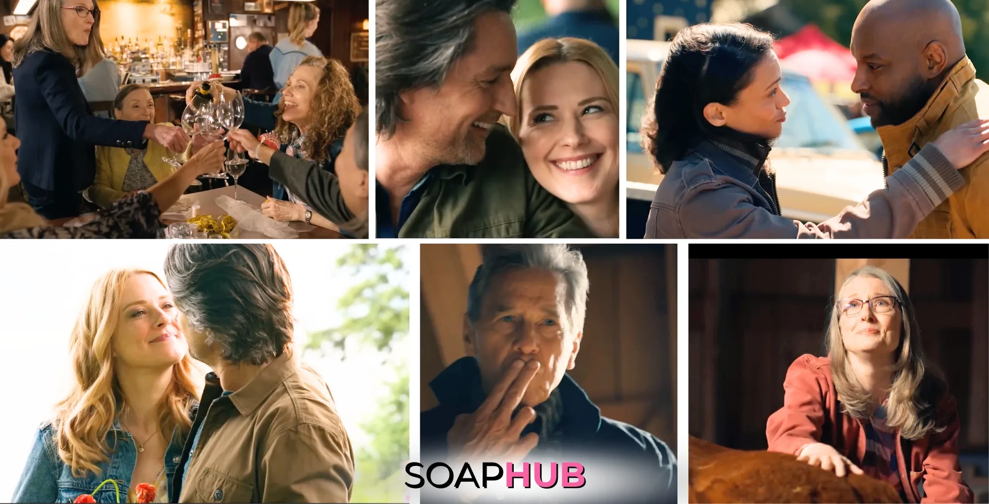 Virgin River season six video preview collage, with the Soap Hub logo