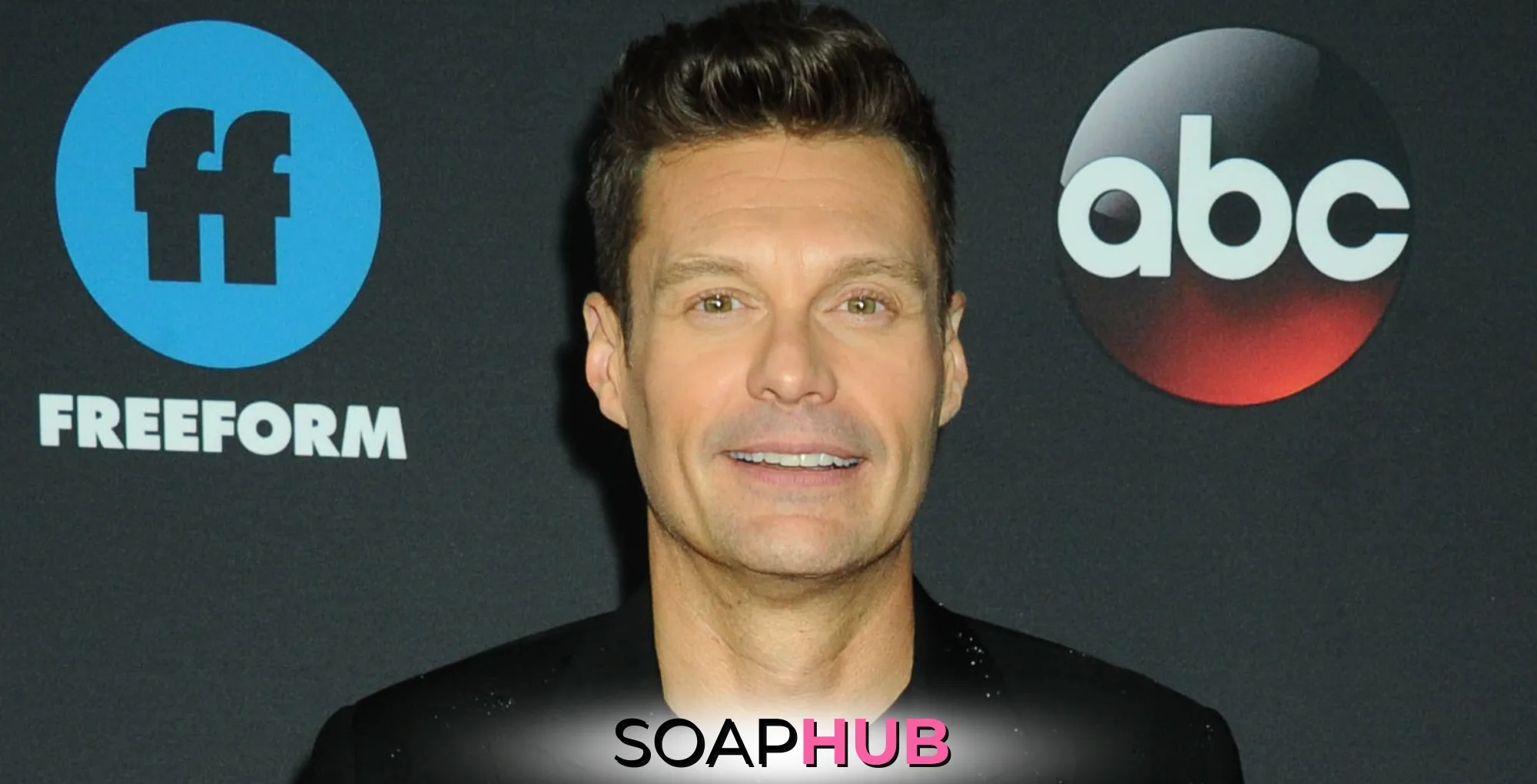 Ryan Seacrest with the Soap Hub logo.