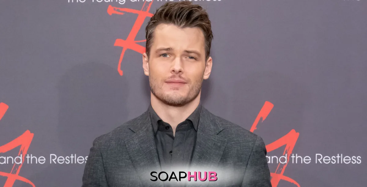 Young and the Restless Michael Mealor with the Soap Hub logo.