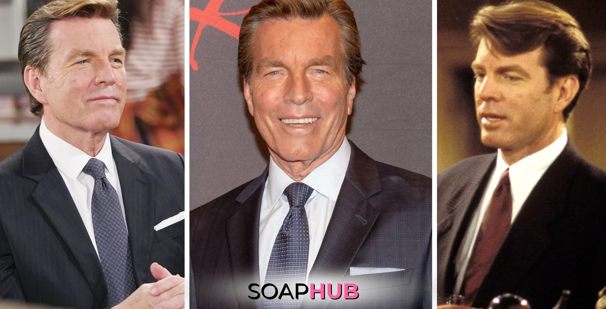 The Young and the Restless star Peter Bergman as Jack Abbott; with the Soap Hub logo.