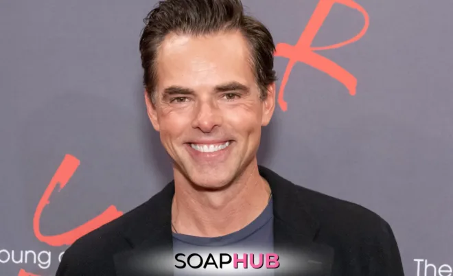 Young and the Restless Jason Thompson with the Soap Hub logo.