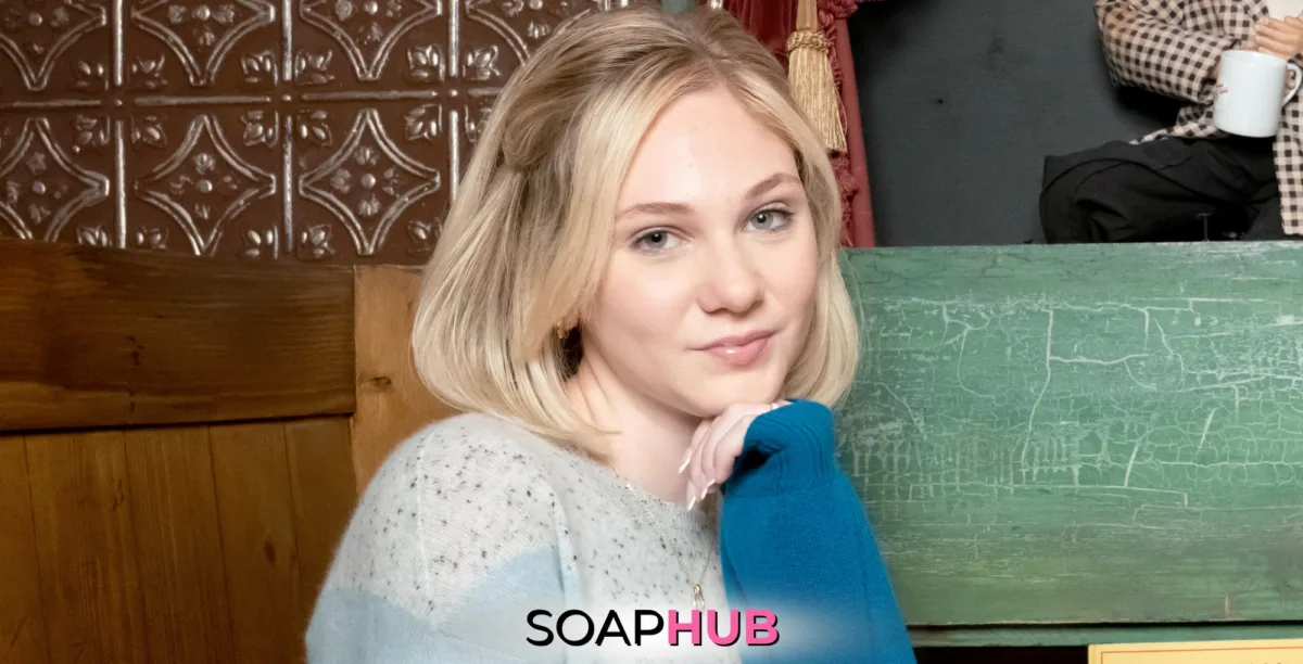 Lucy Romalotti with the Soap Hub logo.