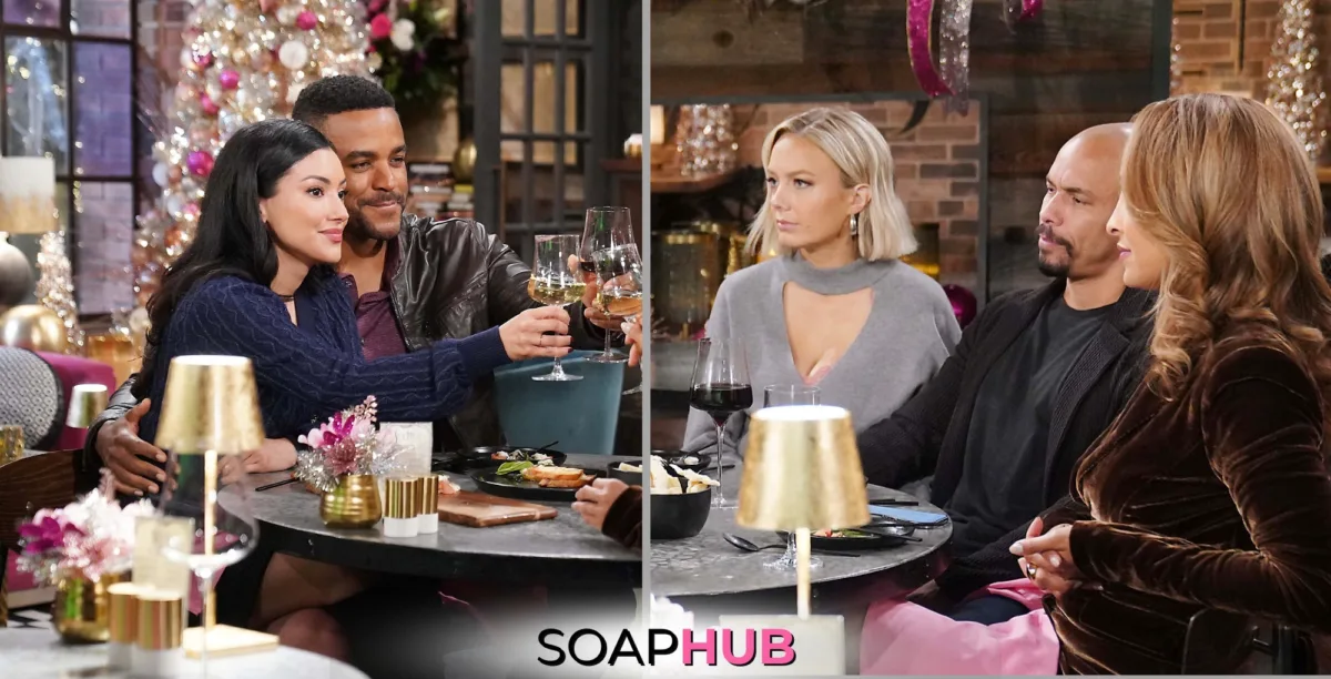 Young and the Restless Spoilers Preview December 12 with the Soap Hub logo.