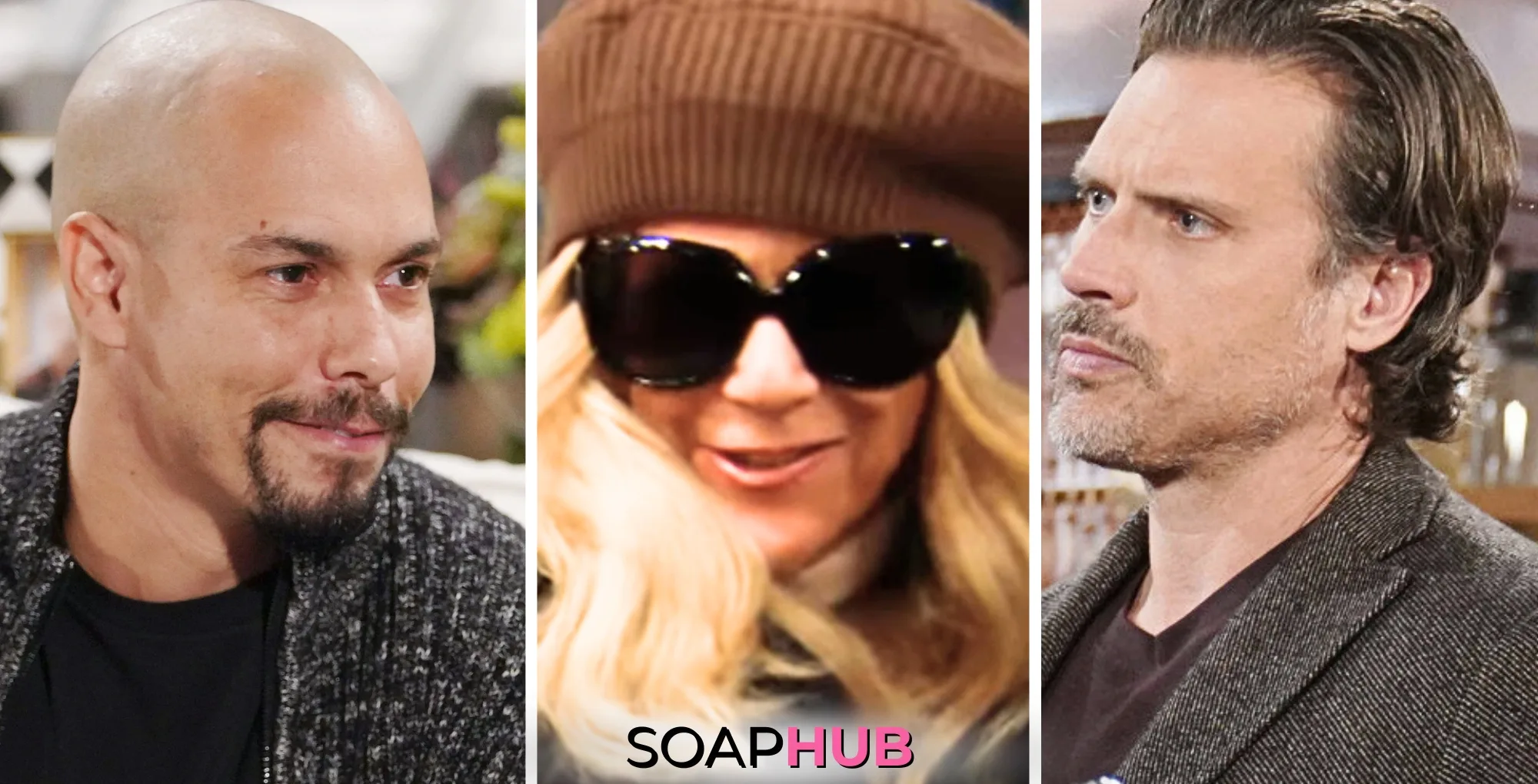 Young and the Restless spoilers weekly update with Devon, Jordan, and Nick with the Soap Hub logo.