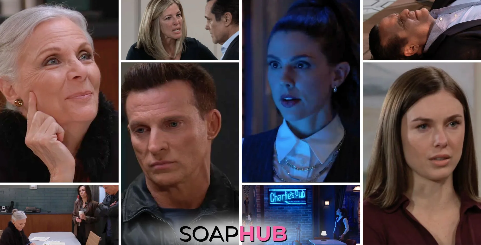 General Hospital spoilers preview collage for the week of January 21, 2025, with the Soap Hub logo