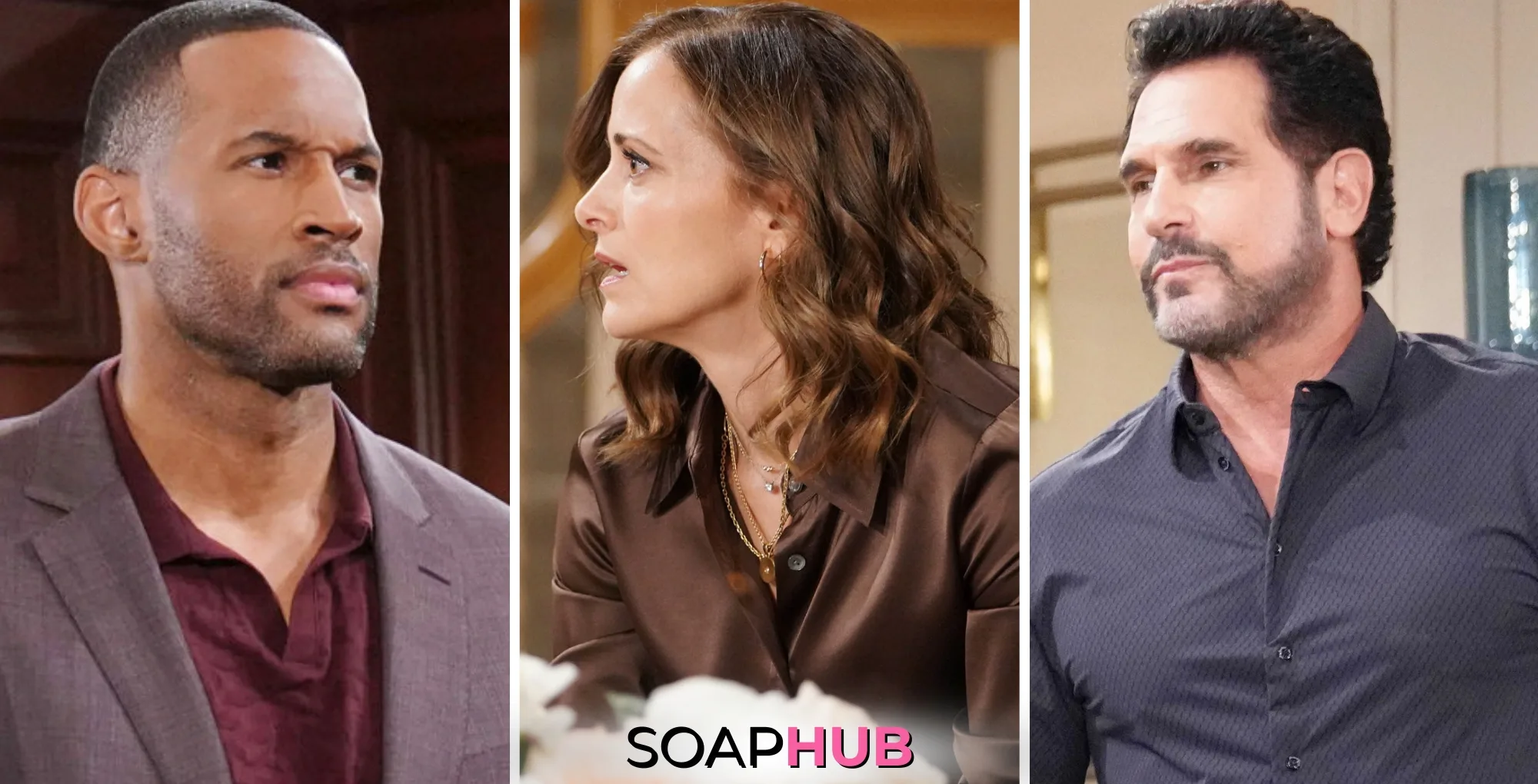 Bold and the Beautiful Spoilers Weekly Update January 6 — 10 Carter, Taylor, and Bill with the Soap Hub logo.