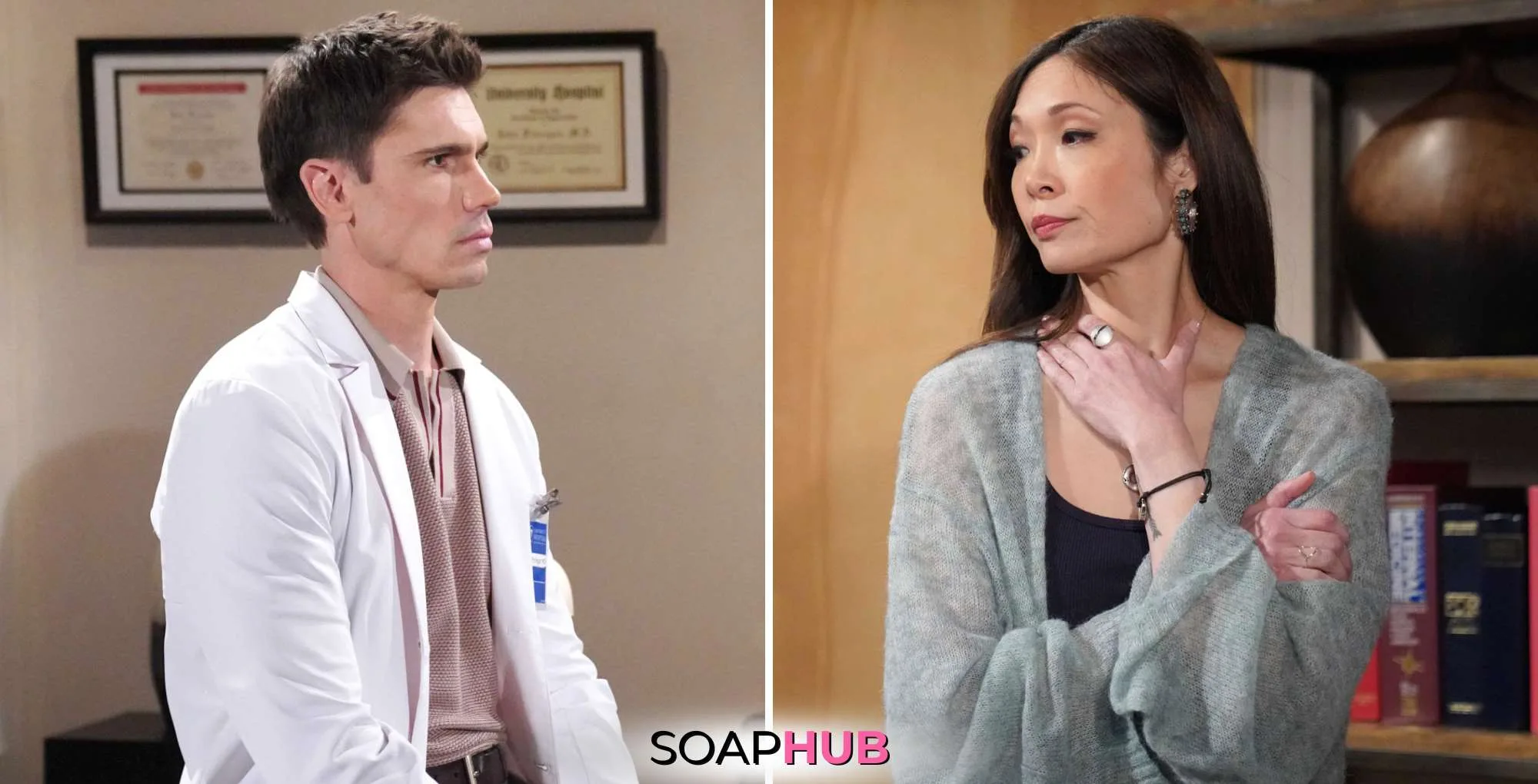 Bold and the Beautiful Recap January 27-30: Finn and Poppy with the Soap Hub logo.