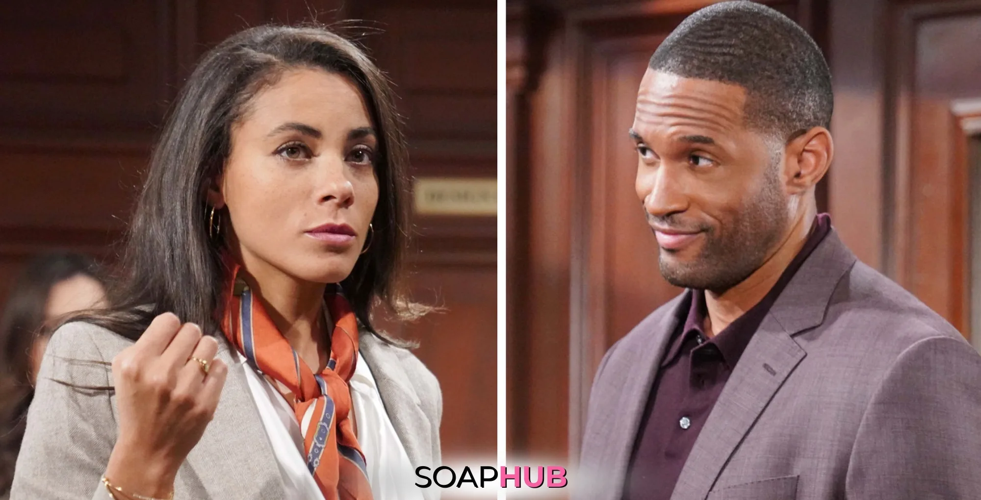 Bold and the Beautiful Must Watch Moments January 31 Daphne and Carter with the Soap Hub logo.