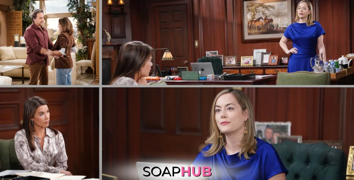 Bold and the Beautiful Spoilers Preview January 17 with the Soap Hub logo.