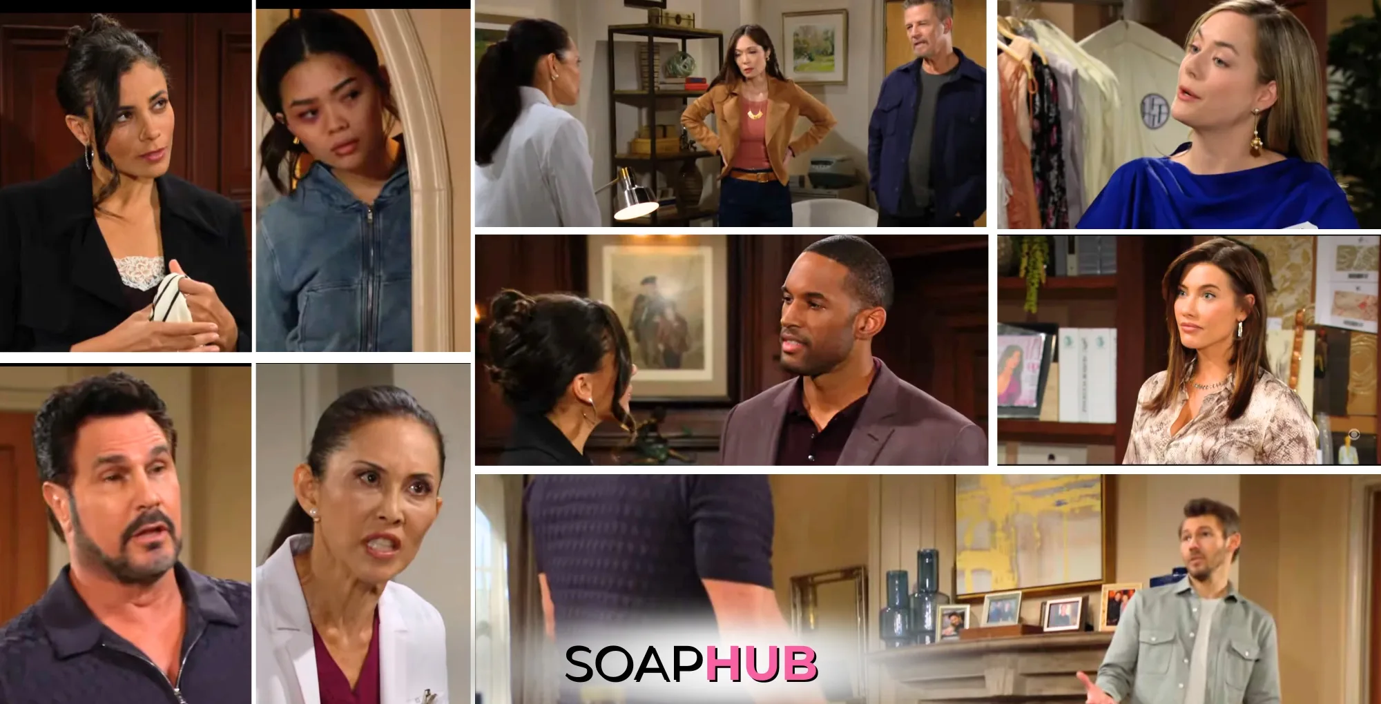 Bold and the Beautiful Spoilers Video Preview January 20-24 with the Soap Hub logo.