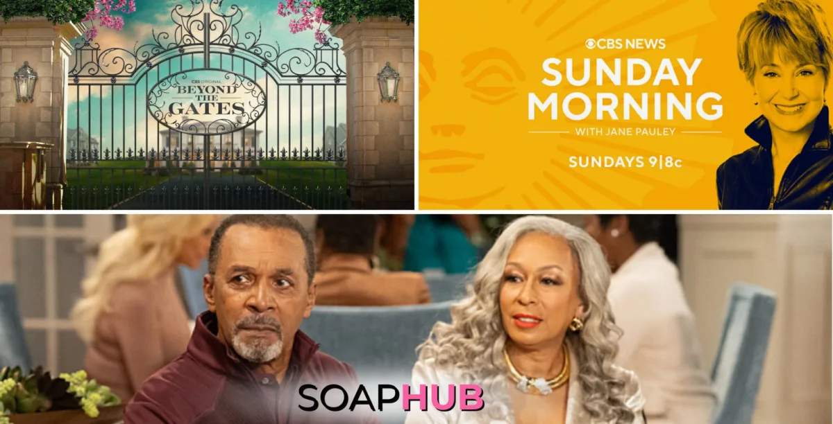 CBS Sunday Morning visited the set of Beyond the Gates, with Soap Hub Logo