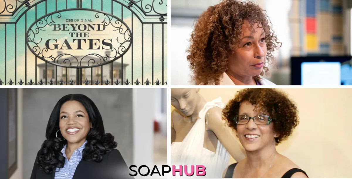 Beyond the Gates' Michele Val Jean and Sheila Ducksworth talk BTG, with Soap Hub logo