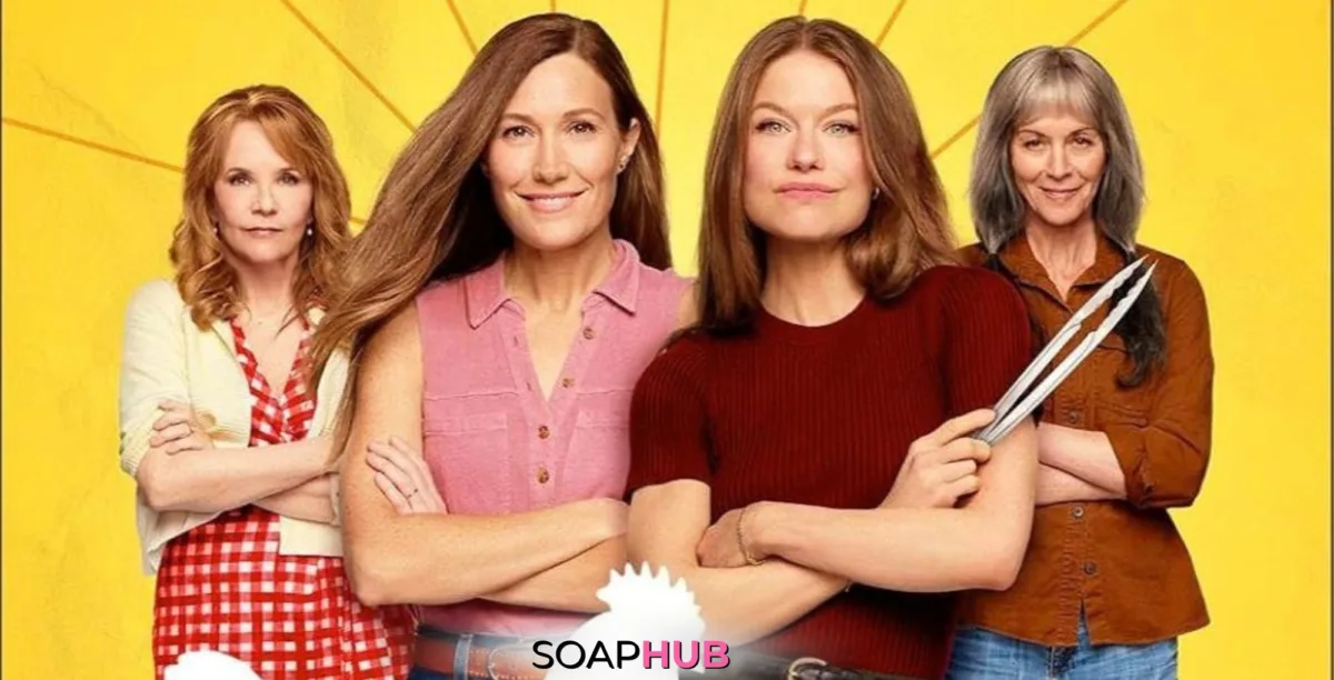 Chicken Sisters cast with the Soap Hub logo.