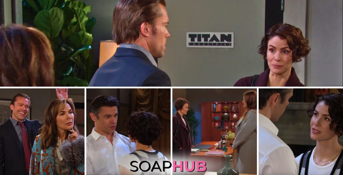 Collage of the Monday, January 13 episode of Days of Our Lives, with Soap Hub Logo