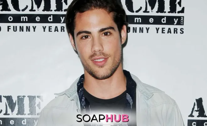 Days of our Lives, Bold and the Beautiful Alum Francisco San Martin with the Soap Hub logo.