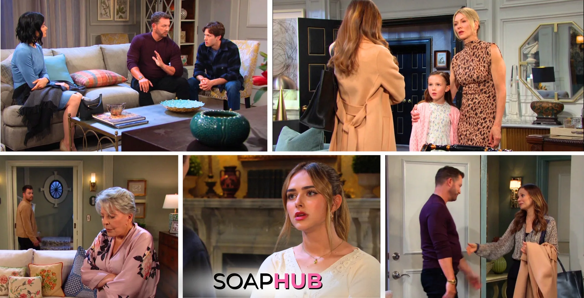 Collage for the Wednesday, January 8 episode of Days of Our Lives, with Soap Hub Logo