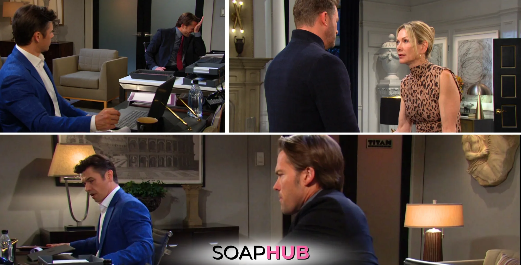 Collage of Thursday, January episode of Days of Our Lives, with Soap Hub Logo