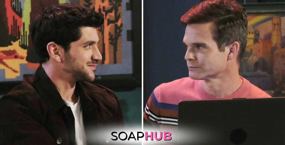 Days of our Lives Spoilers January 22 Leo And Javi with the Soap Hub logo.