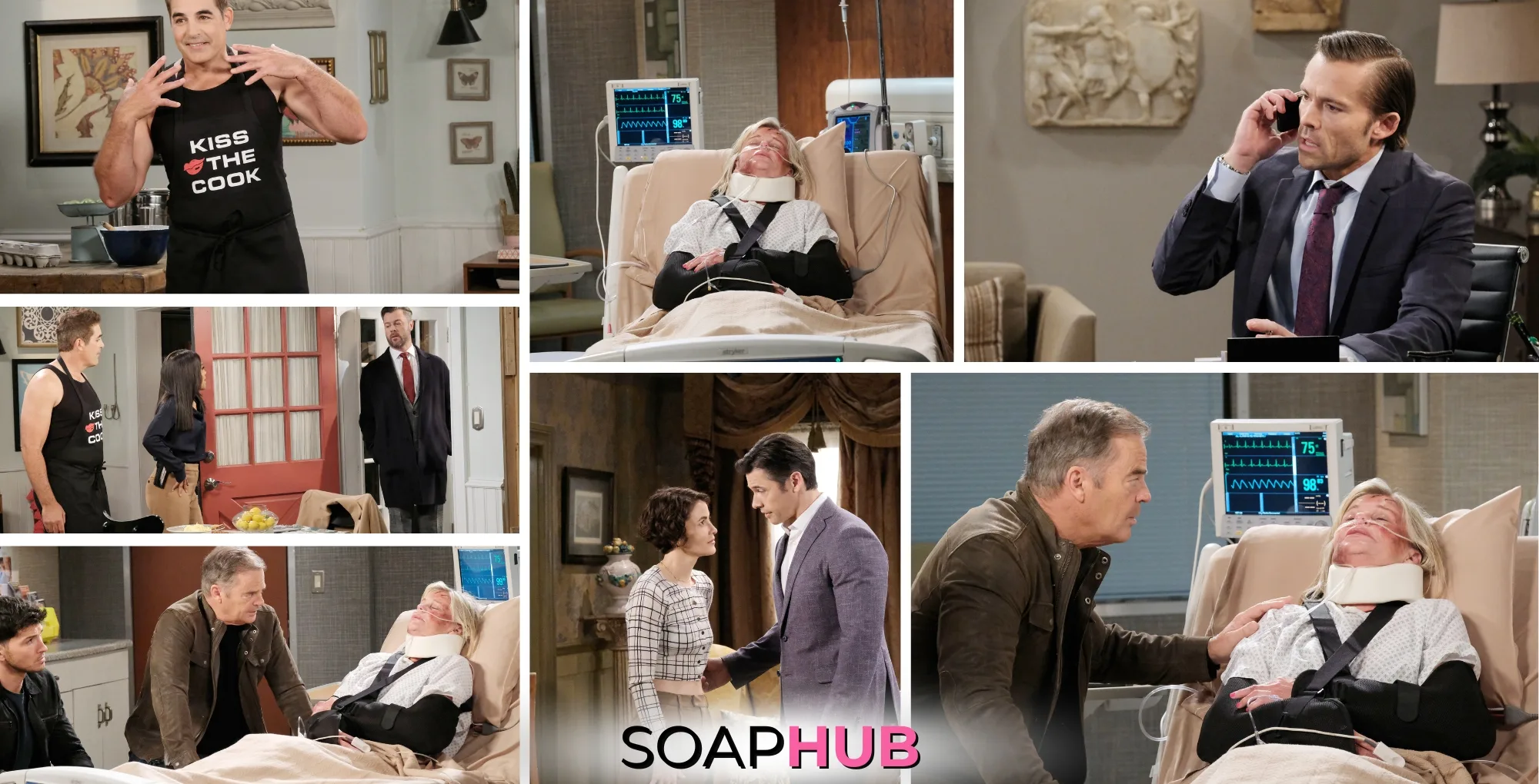 Days of our Lives spoiler photos for the January 21, 2025 episode with the Soap Hub logo across the bottom.