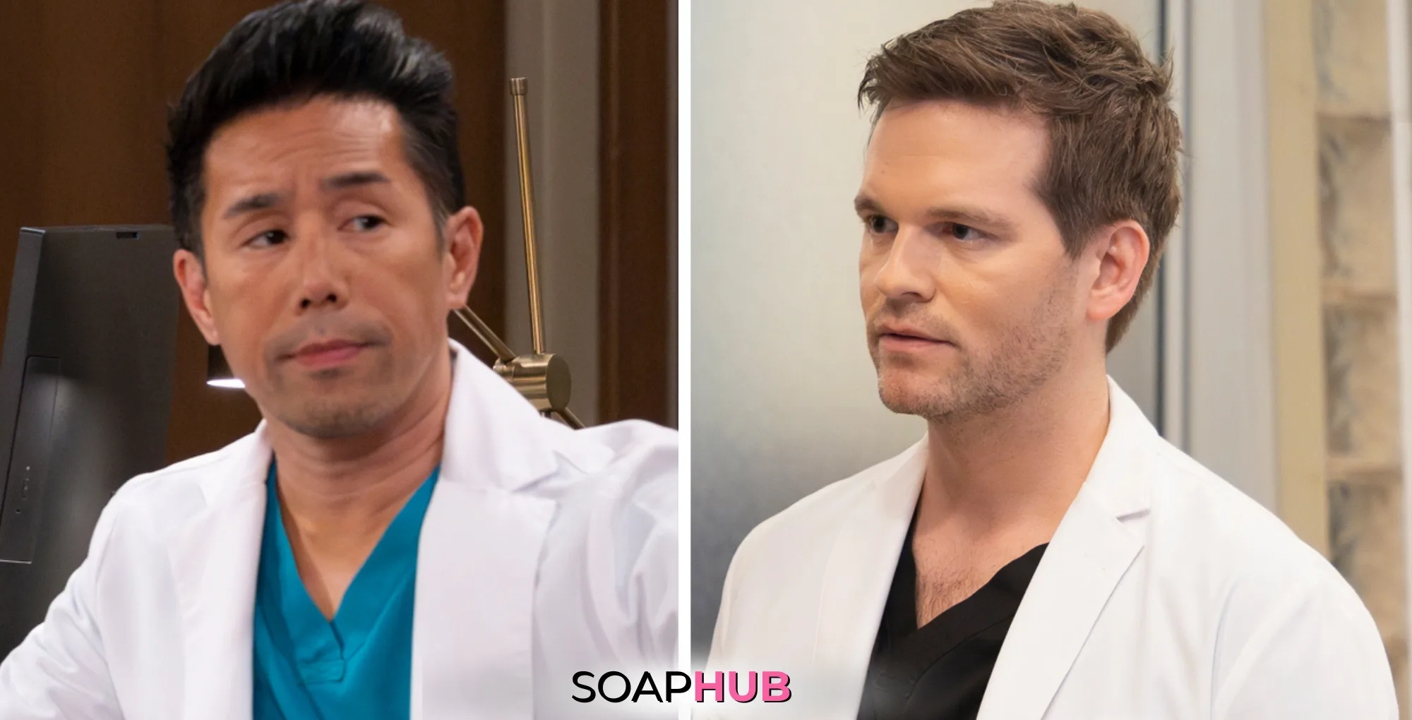 General Hospital Brad and Lucas with the Soap Hub logo