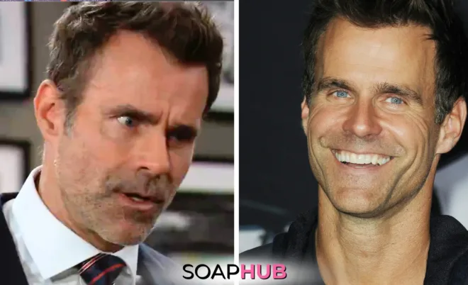 General Hospital Cameron Mathison with the Soap Hub logo.