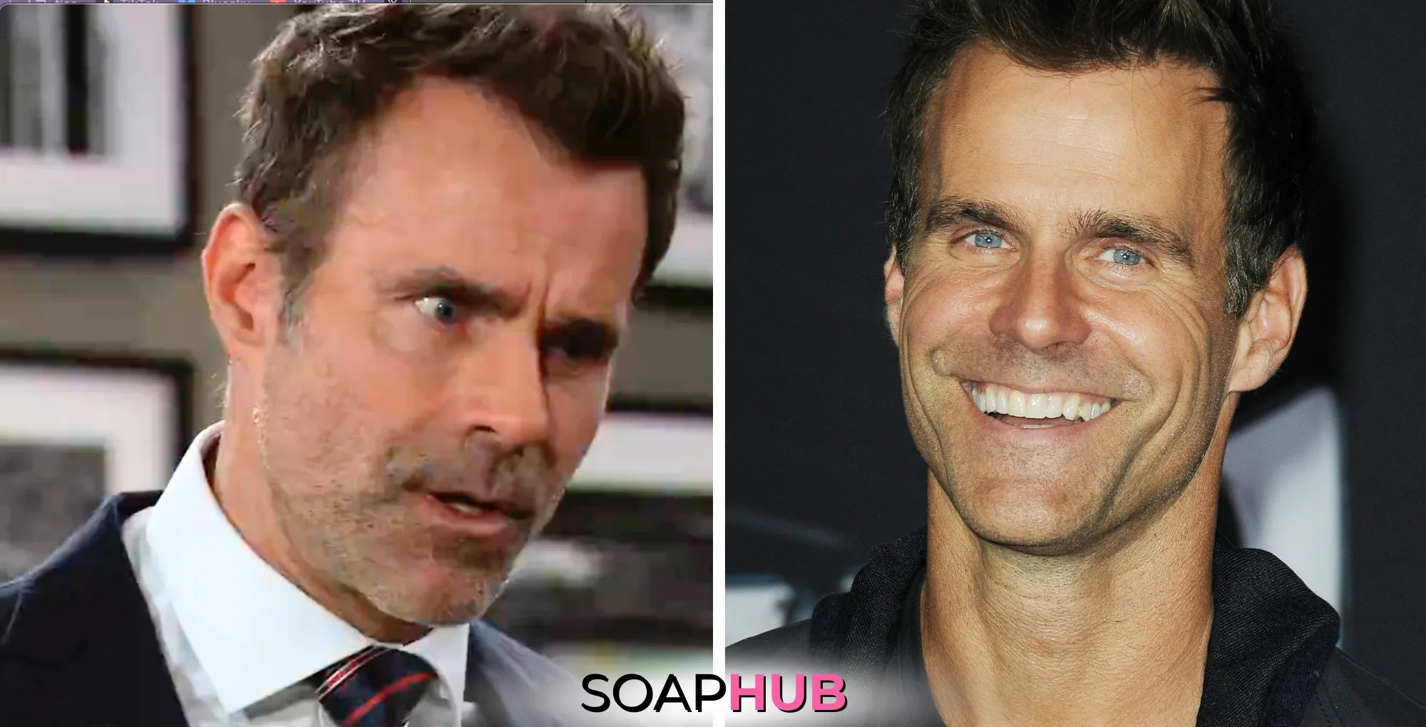 General Hospital Cameron Mathison with the Soap Hub logo.