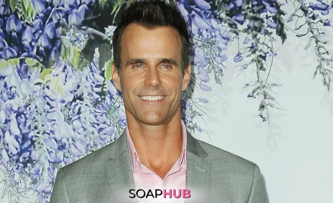 General Hospital Cameron Mathison with the Soap Hub logo.