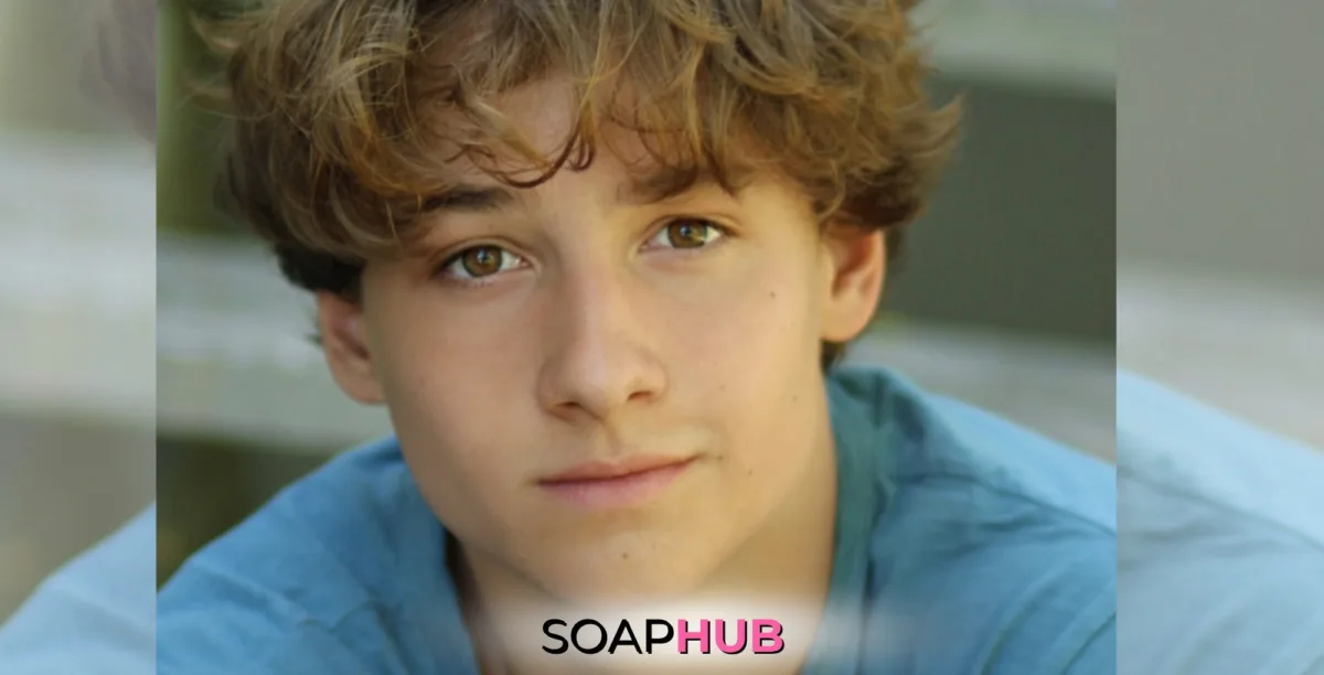 General Hospital's Finn Carr with the Soap Hub logo across the bottom.