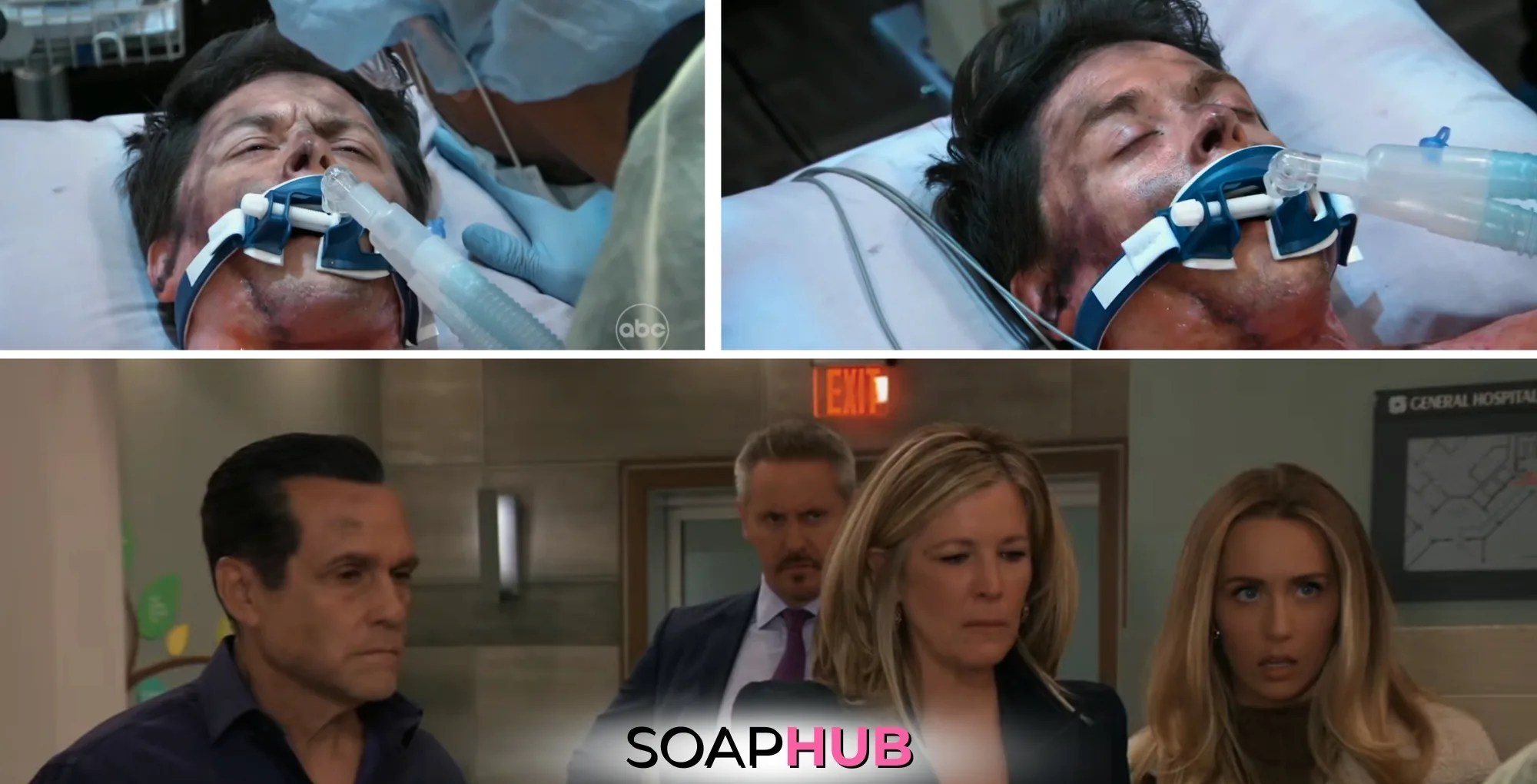 Michael on the January 8, 2025 episode of General Hospital with the Soap Hub logo across the bottom.