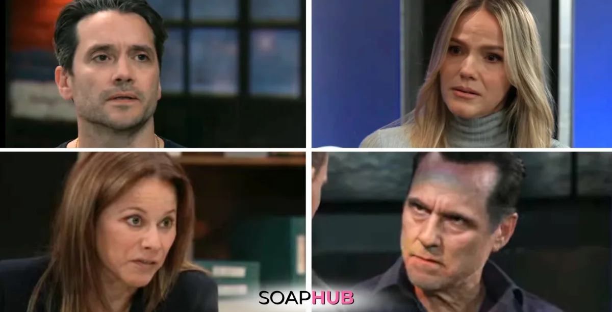 Lulu tries to support Dante while Sonny consoles Alexis in the spoilers for the Monday, February 3 episode of General Hospital, with Soap Hub logo