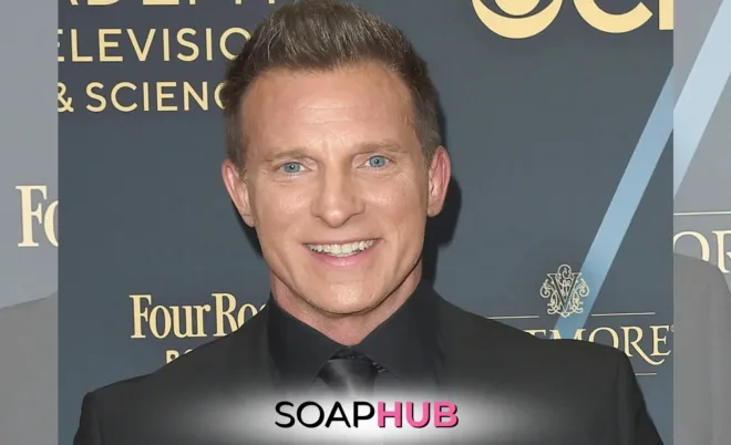 Steve Burton with the Soap Hub logo across the bottom.