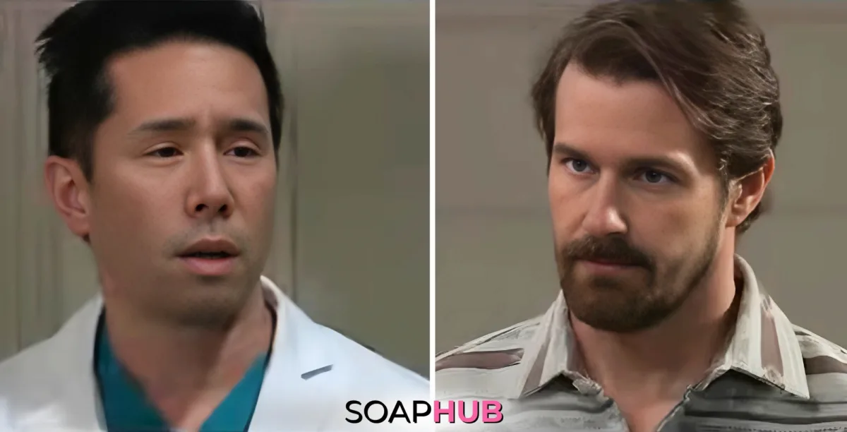 General Hospital Cody and Brad with the Soap Hub logo