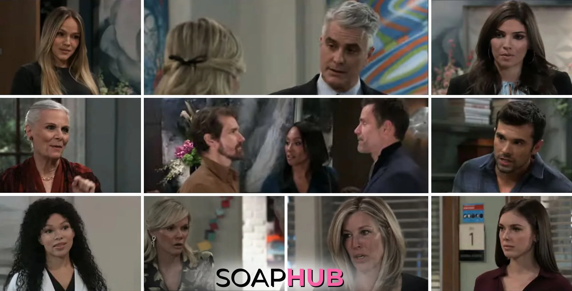 General Hospital preview collage for Friday, January 17, 2025, episode, with the Soap Hub logo