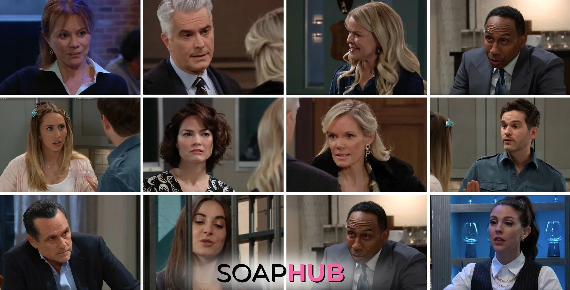 The cast of General Hospital with the Soap Hub logo across the bottom.