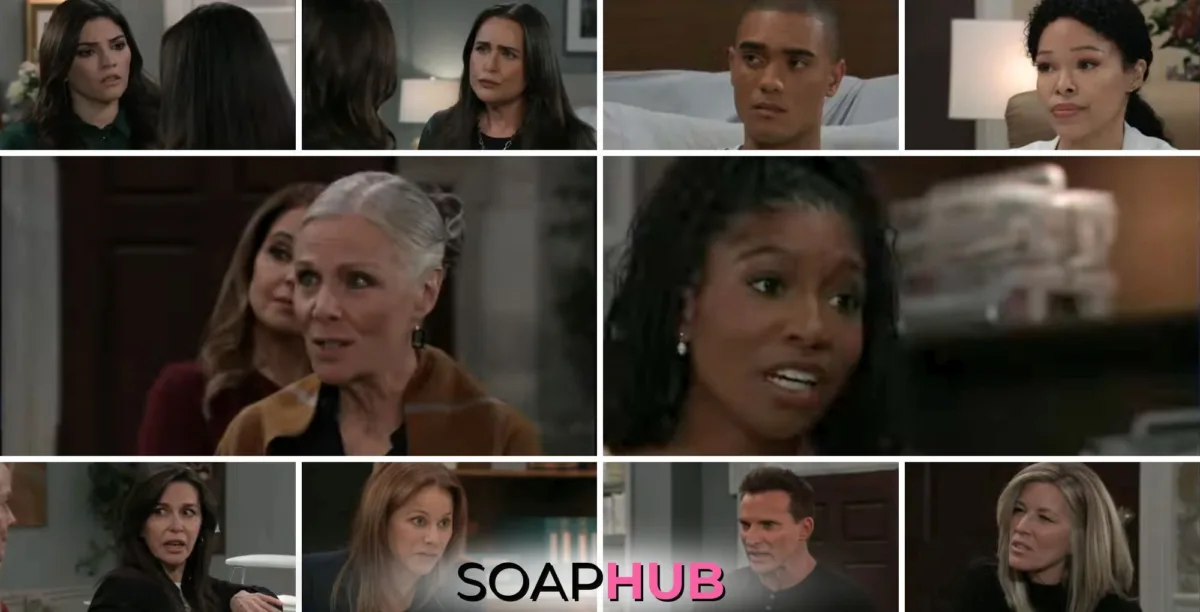 The cast of General Hospital with the Soap Hub logo across the bottom.